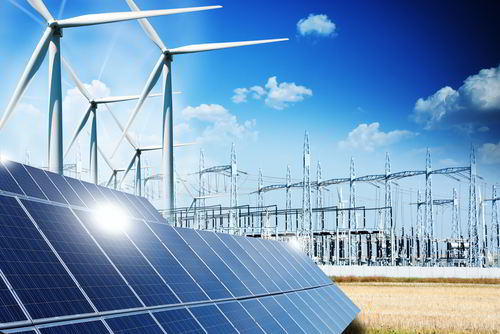 renewable energy sources: solar/wind